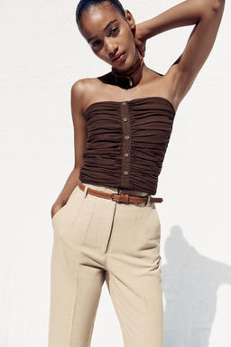 RUSTIC TROUSERS WITH BELT - Zara фото 3