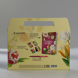 Подарочный набор в портфеле: ежедневник А5, магнитные закладки и ручка 8 марта - Artfox фото 9