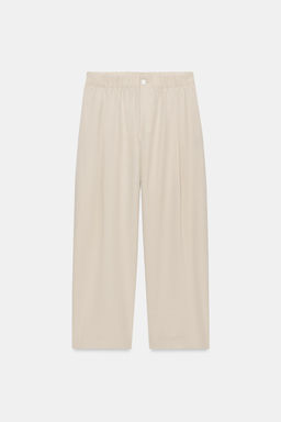 PANTAL?N TOBILLERO GOMA / Crudo medio - Zara фото 4