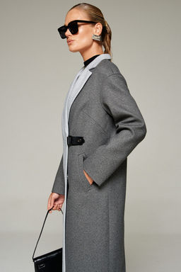 Пальто Beautiful Free 7014 серо-графитовый