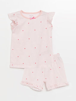 Bisiklet Yaka Kolsuz Bask?l? K?z Bebek Pijama Tak?m?