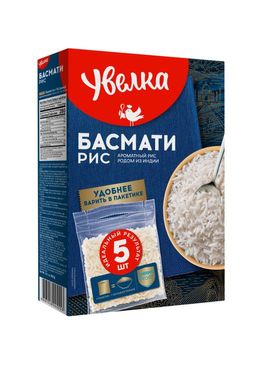 Увелка Крупа в пакет для варки Рис Басмати 80г