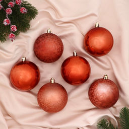 Ёлочные игрушки Чары волшебства, шары новогодние, d=7.5 см, набор 6 шт., коричневый - Зимнее волшебство фото 2