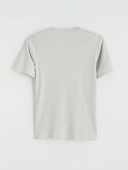 Bisiklet Yaka Yaz? Bask?l? Penye Erkek Ti??rt