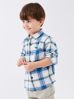 Ekose Desenli Uzun Kollu Erkek Bebek G?mlek