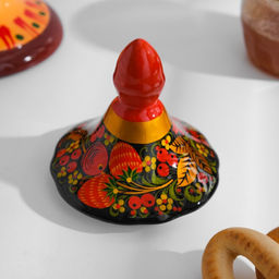 Чайник керамика «Яркий», 800 мл, хохлома