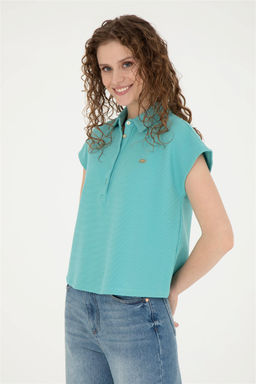 Женская мятная футболка - U.s. polo assn фото 3