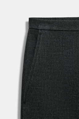 PANTAL?N CROPPED FLARE ZW COLLECTION / Gris oscuro - Zara фото 8