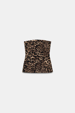 TOP STRETCH PALABRA DE HONOR ABERTURAS / Leopardo - Zara фото 3