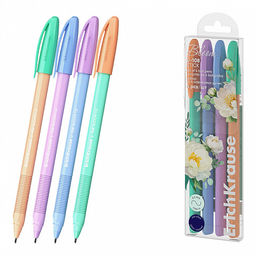 Цена за 50 шт. Ручка шариковая ErichKrause U-108 Stick Pastel Bloom 1.0, Ultra Glide Technology, цвет чернил синий (в коробке по 50 шт.)  фото 2
