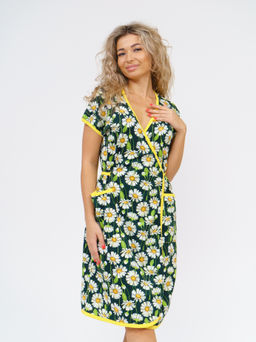 674 Халат "Ромашки/хаки"