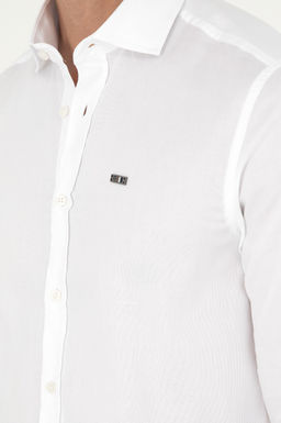 Мужская белая базовая рубашка с длинным рукавом - U.s. polo assn фото 7