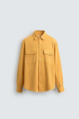 LYOCELL/COTTON SHIRT WITH POCKETS - Zara фото 7
