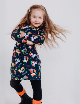 Платье Эля лисы разноцветные - Sovalina фото 2