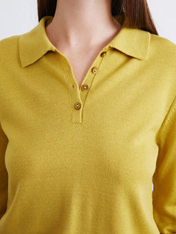 Polo Yaka Kad?n Triko Kazak