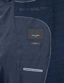 Lacivert Ex. Slim Fit Yelekli Tak_m Elbise