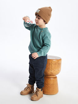 Beli Lastikli Basic Erkek Bebek Jogger Pantolon