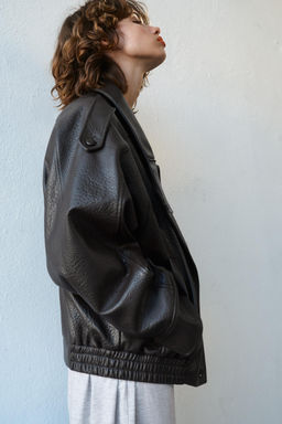 CAZADORA BIKER EFECTO PIEL / Negro - Zara фото 6