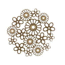 "Zlatka" Филигранные элементы FDP-004 цветы в круге 4 шт СК/Распродажа под золото