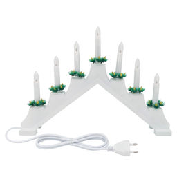 UDL-L7101-007/SWA/WW WHITE BRIDGE Фигура Новогодняя горка, 39,5х30,5см. 7 миниламп накаливания. Теплый белый свет. Корпус белый. Материал пластик. TM Uniel