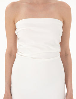 Beyaz Slim Fit Dokuma Elbise - Pierre cardin фото 5