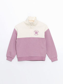 Dik Yaka K?z ?ocuk Sweatshirt