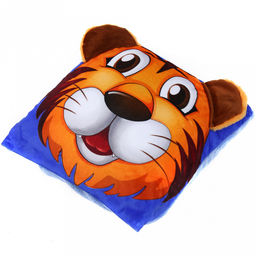 Плед-подушка велсофт 100х130см, в чехле из велюра 30х30см, с печатью (Россия)