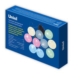 USL-S-139/PM2000 COTTON BALLS Садовая гирлянда на солнечной батарее Клубки. 10 светодиодов. Теплый белый свет. 1*АА Ni-Mh аккумулятор в/к. IP44. TM Uniel - Volpe фото 10