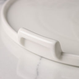 Блюдо для подачи с клош крышкой Valencia, 31×28×19 см, керамика, стекло, белое