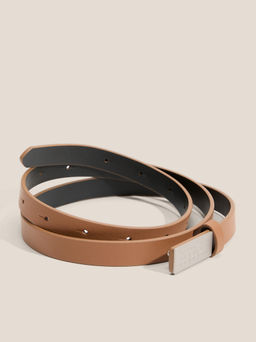 Женский ремень MM6 MAISON MARGIELA NUMERIC BELT MINI Артикул 4663659, бежево-коричневый