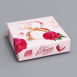 Цена за 3 шт. Коробка для конфет 4 шт. без окна С 8 марта, 12.6?12.6?3.5 см
