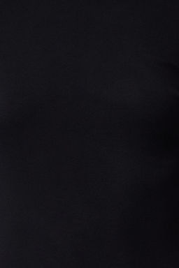 Siyah Duz Premium Yumusak Kumasl? Fitted/Vucuda Oturan Kay?k Yaka Orme Bluz TWOAW24BZ00227