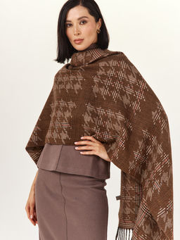 в составе ШЕРСТЬ  и КАШЕМИР Большой, мягкий, теплый  двусторонний палантин - Tantino фото 3