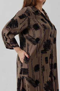 Платье 6145/09/Хаки, черный