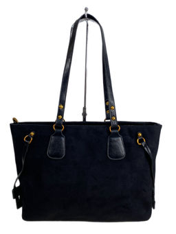 Женская сумка из искусственной замши, цвет черный - Greta фото 2