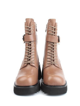 01- GZ6115-G71 BROWN Ботинки демисезонные женские (натуральная кожа)