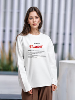 Лонгслив женский Дом там где...Moscow