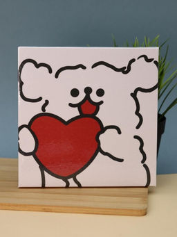 Картина из помпонов на подрамнике Draw Me! Heart of a Dog, (20 х 20 см)