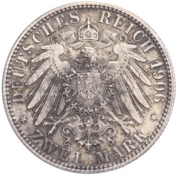 2 марки 1906 года Германия (Баден) 50 лет свадьбе Фридриха I и Луизы Прусской