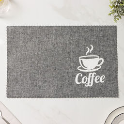 Набор салфеток сервировочных Доляна Coffee, 4 шт, 4429 см, цвет серый  фото 5