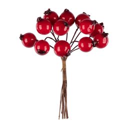 Blumentag VDD-109 Веточка декоративная с ягодами 6 х 12 шт. 10 см 01 красный