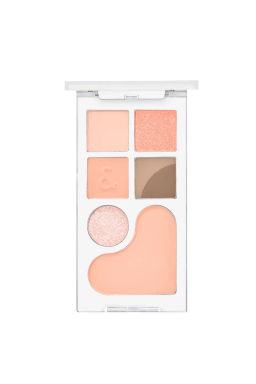 Bare Layer Palette 01 Apricot Mood - Палетка для макияжа век и лица в абрикосовых оттенках, 14 г