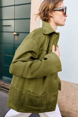 ABRIGO EFECTO ANTE / Pistacho - Zara фото 3