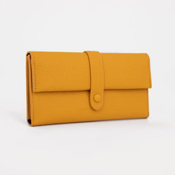 Кошелёк на кнопке, цвет жёлтый