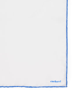 Синий базовый шелковый платок - Cacharel фото 5