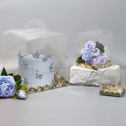 Цена за 5 шт. Коробка кондитерская, сундук, упаковка, «Ты моё счастье», 14×14×18 см