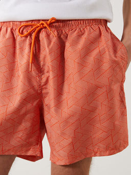 K?sa Boy Desenli Erkek Deniz ?ortu