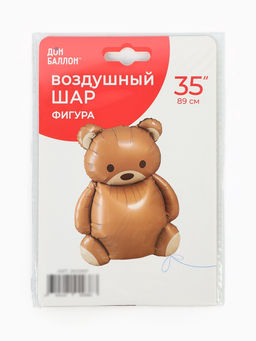 Воздушный шар фольгированный 35" «Милый мишка»
