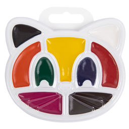 Краска акварель Лео Расти медовая без кисти в пластиковой упаковке с европодвесом LGW-0109 9 цв. Кошка