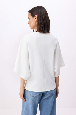 Kahverengi Regular/Normal Kal?p Dusuk Kol K?sa Kollu Soft Touch Orme T-shirt TWOSS26TS00221 - Trendyolmilla фото 8